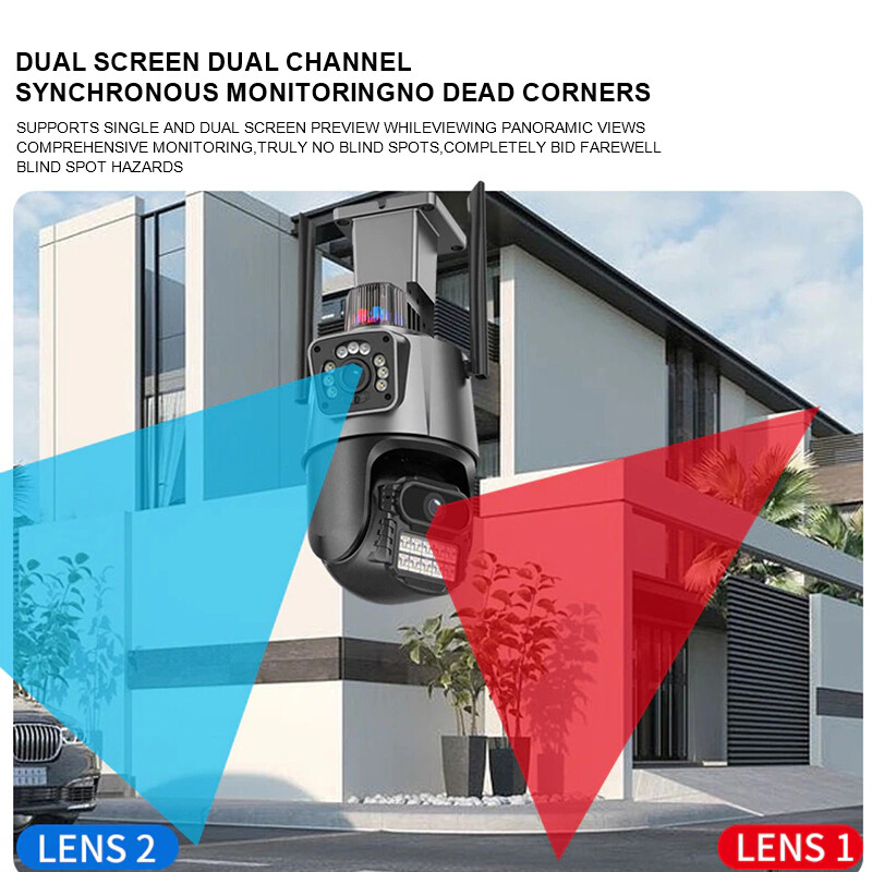 2PCS Camaras De Seguridad Wifi Exterior 4K Inalambrica Con Vision Nocturna Video gallery