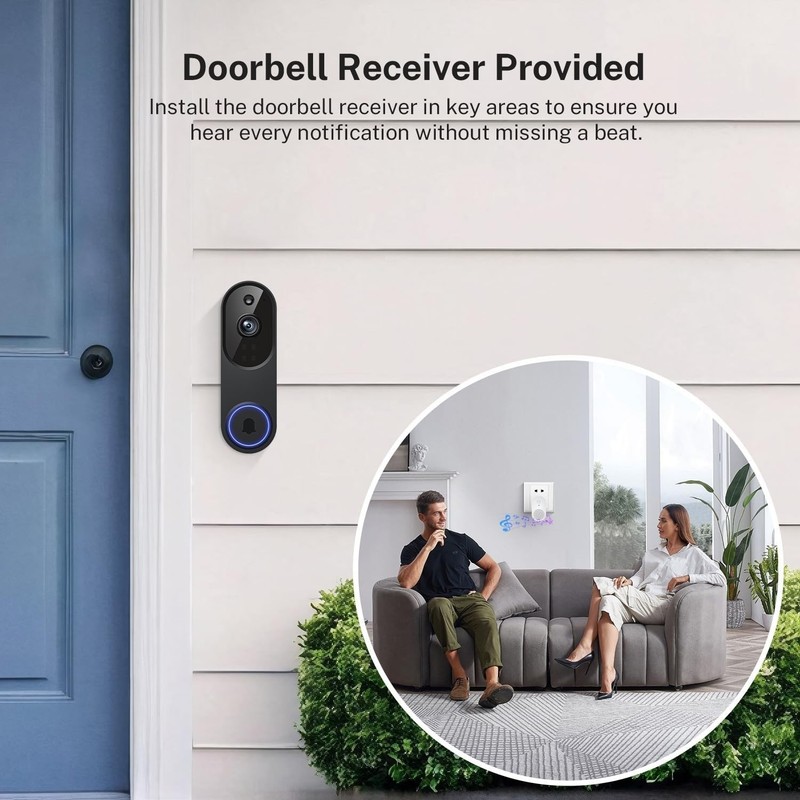 AI-Powered 1080p Wireless Video Doorbell with Night Vision & Two-Way Audio gallery