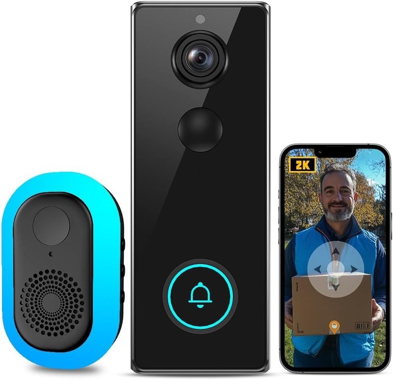 PGST 2K Wireless Video Doorbell Camera Battery Powered WiFi AI Motion – NIB