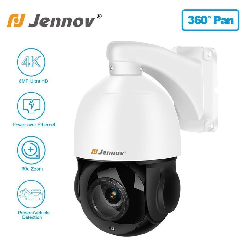 HIKVISION Compatible 4K 8MP POE PTZ Security IP Camera Outdoor 20x Optical Zoom