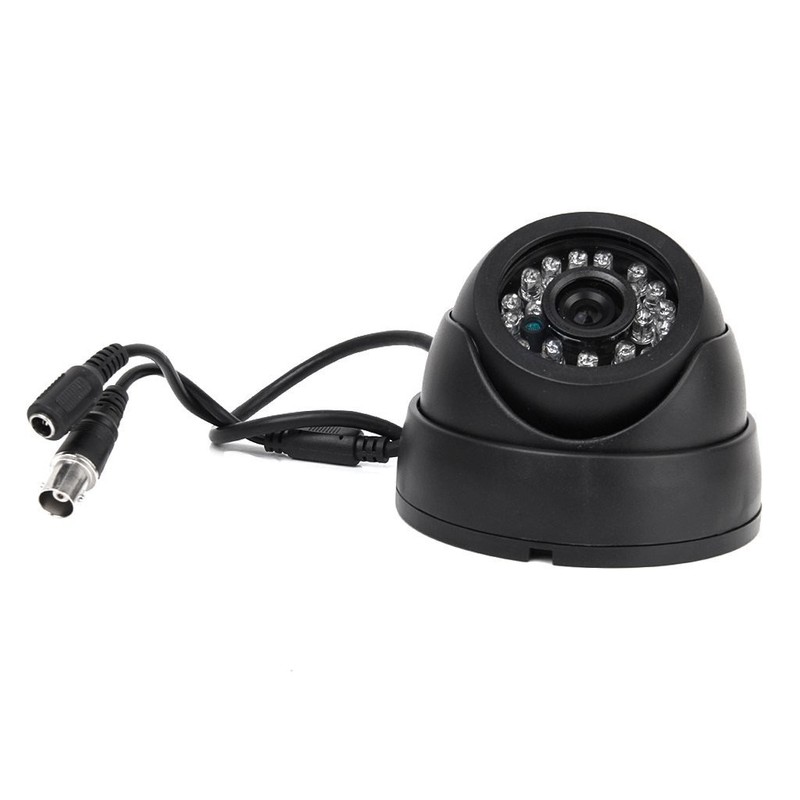 Black Surveillance Camera PAL 1/3″ CMOS 700TVL 24 LED IR Cut 3.6mm Security7905