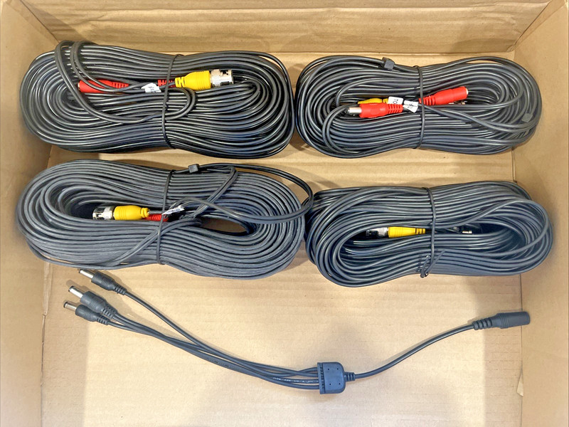 Q-See 4 Weatherproof Wired Security Color Cameras + 60ft Cables QD6508B-4H gallery