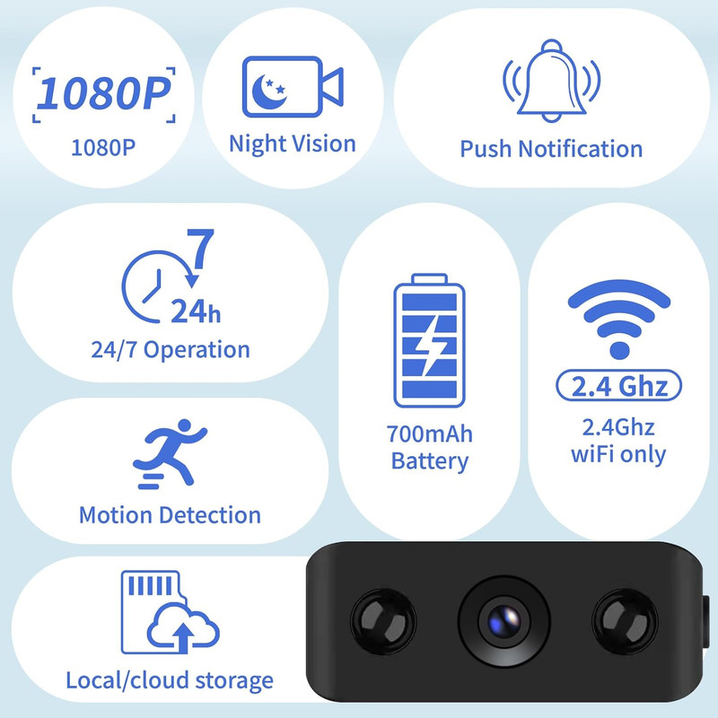 Mini Indoor Security Camera Wireless Home Camera Smart Small Outdoor Wifi Pet Ca gallery