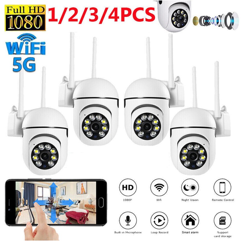 4x Wireless Security Camera System Smart Outdoor 5G Wifi Night Vision Cam 1080P