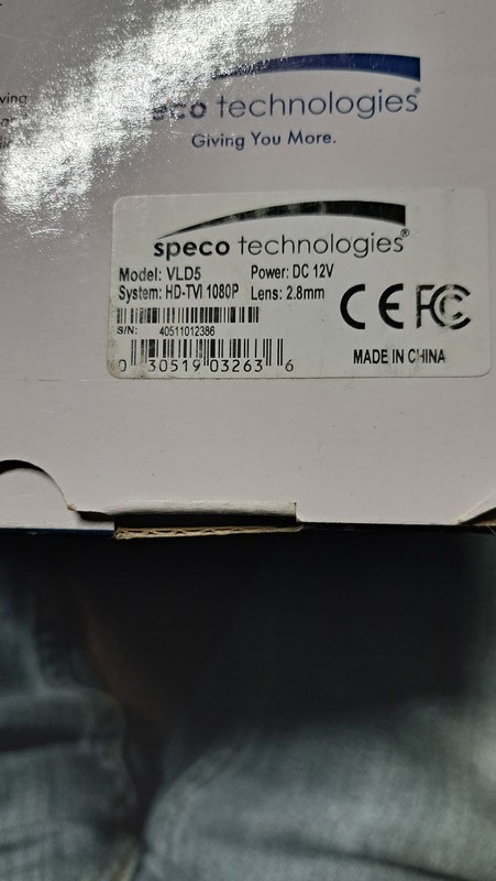 SPECO VLD5 Security Color Camera W/ 2MP 2.8mm Full HD-TVI AHD CVI Analog IR NEW! gallery