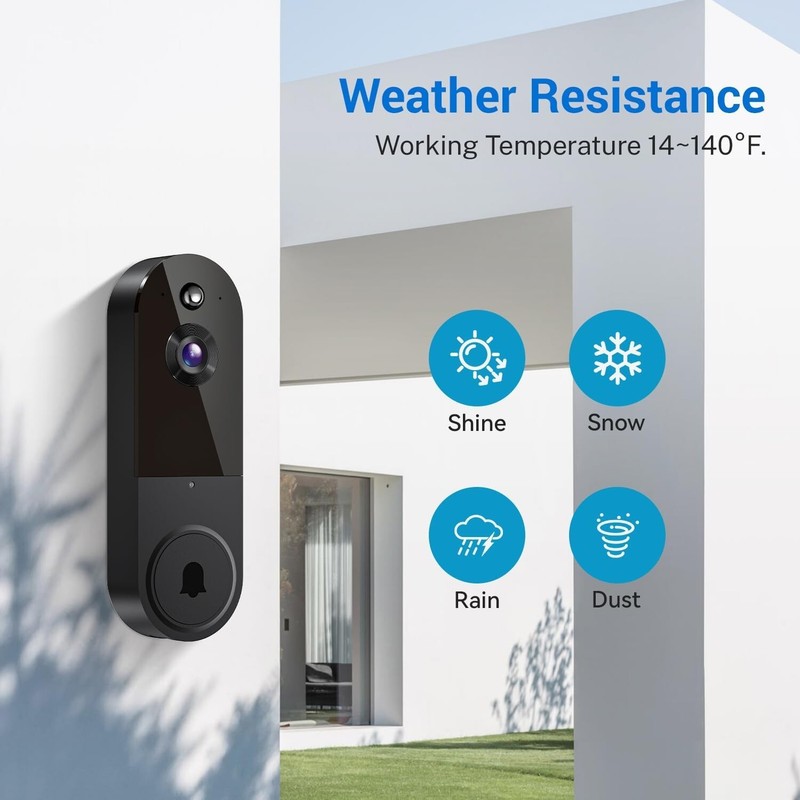 Ring Video Doorbell 1080p HD Camera WI-FI Night Vision Motion Detection Wireless gallery