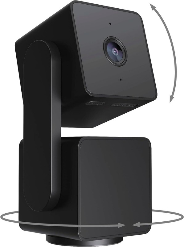 Wyze – Pan v3 Indoor/Outdoor Pan/Tilt/Zoom 1080p Security Camera – Black