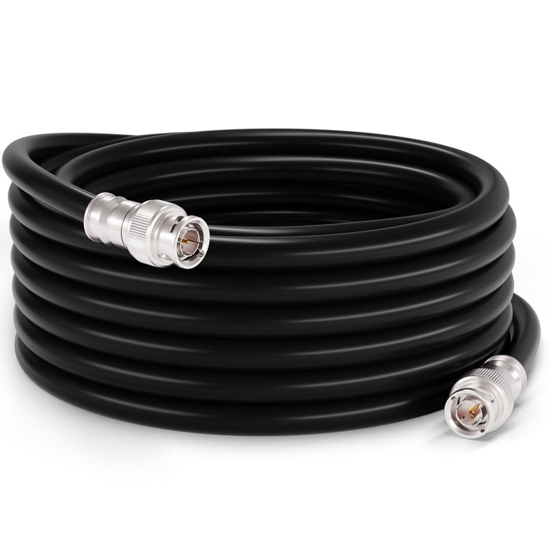 THE CIMPLE CO 50 FT BNC Cable with 2 Male Connections - 75 50 Feet, Black