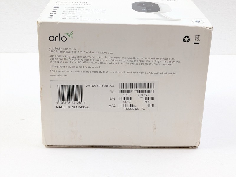 Arlo Essential Indoor Security Camera - White (VMC2040-100NAS) gallery