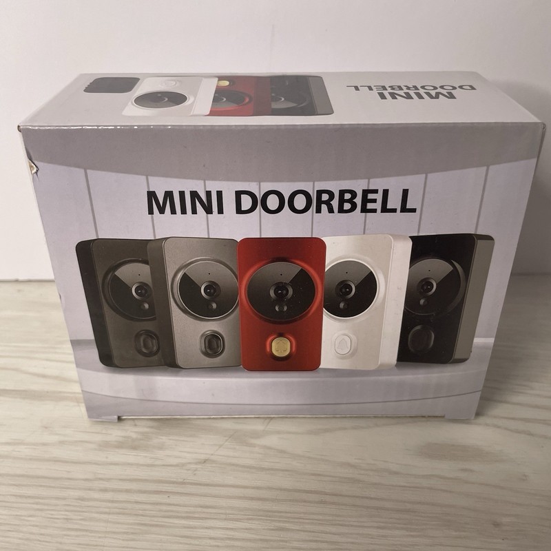 Brand New In Box Mini Door Bell Camera Shiny Black Wireless WiFi Home Security