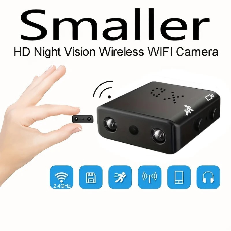 Mini WiFi Security Camera 1080P HD Night Vision IR Indoor Outdoor Cam