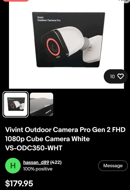 Vivint Outdoor Camera Pro Gen 1 VS-ODC350-WHT FHD 1080p Cube Camera - White gallery