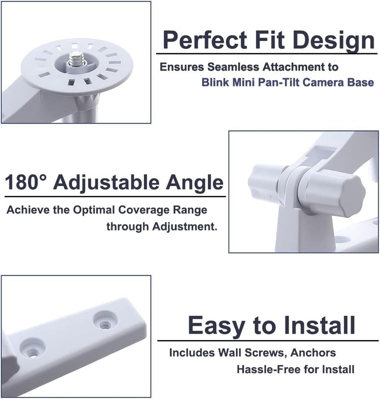 Wall Mount for Blink Mini Pan-Tilt Camera, Ceiling Mounting Bracket, 180° Adj... gallery