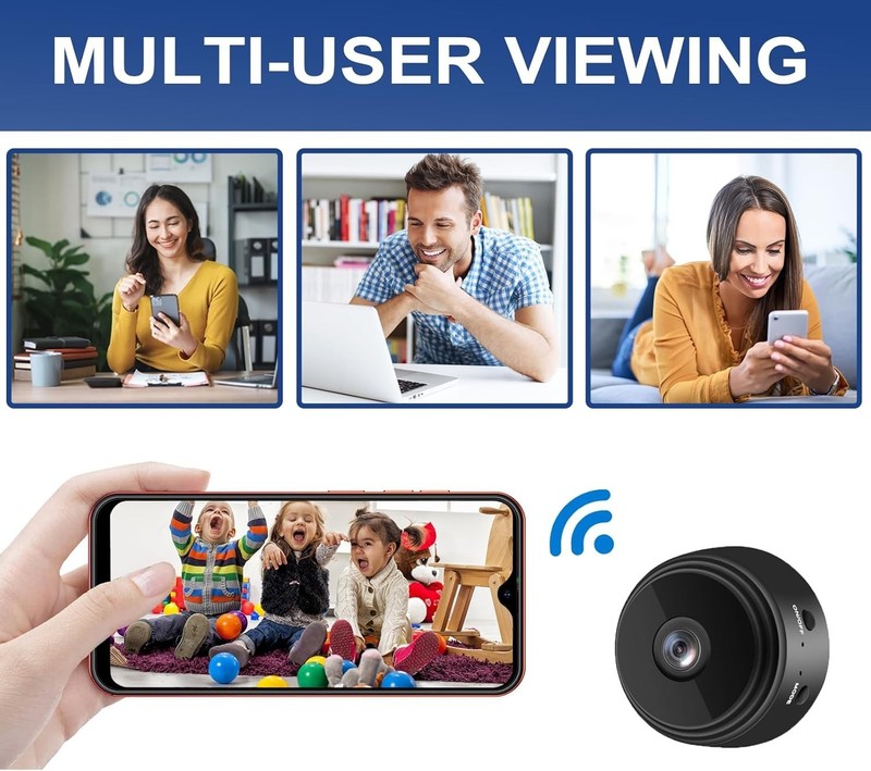 Compact 3-Pack WiFi Security Cameras, 1080P HD with Night Vision for Home Safety gallery