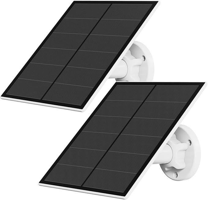 Solar Panel for Security Camera 5W USB Micro USB USB-C Rechargeable Battery gallery