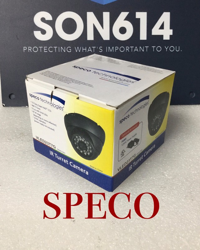 Speco VLED23T7G CCTV Color Camera 3.6mm 480TVL 24LED 65’IR D/N NTSC SECURITY NEW