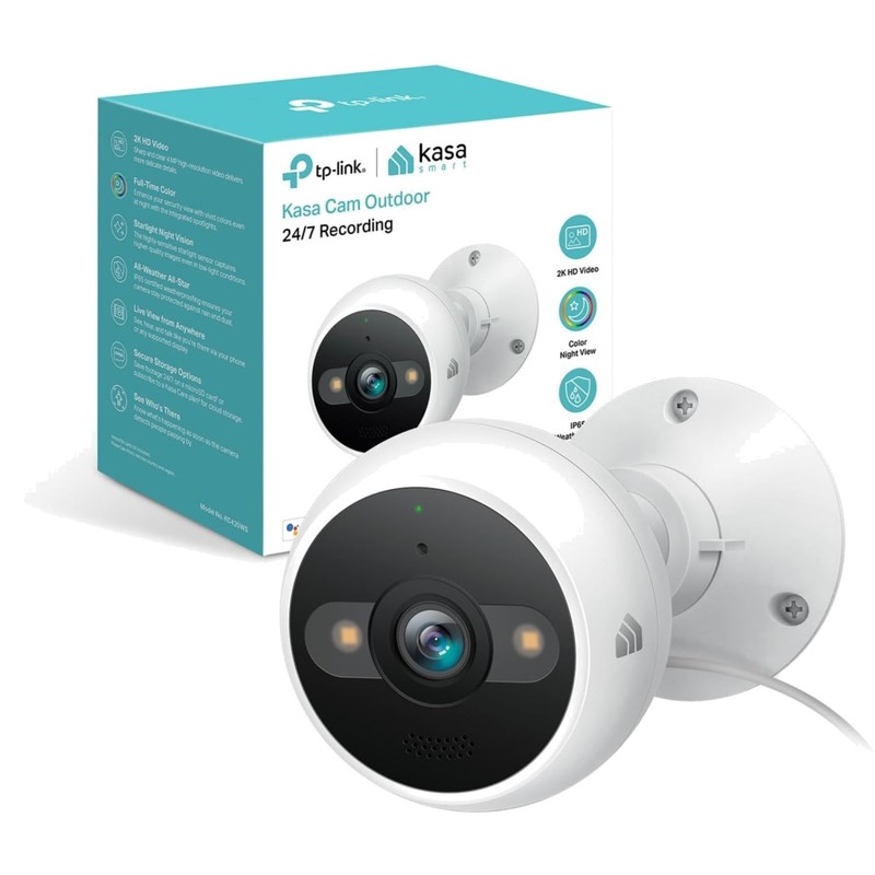 Kasa 2K+ Motion Detection Camera – 2-Way Audio, Siren Alarm