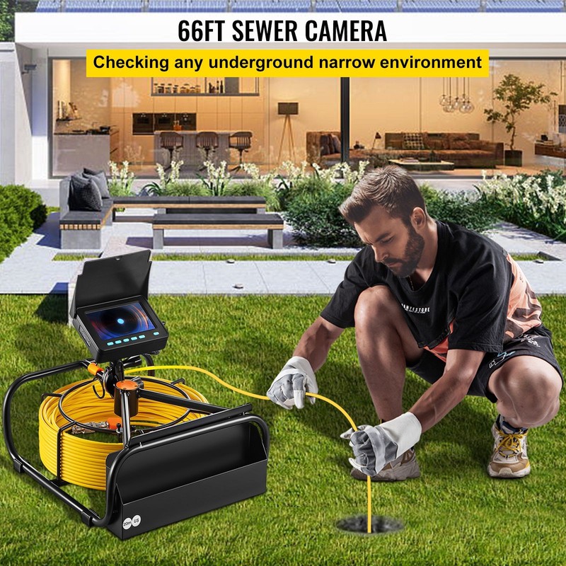1200TVL 4.3in Pipe Inspection Camera IP68 Waterproof 6LEDs gallery