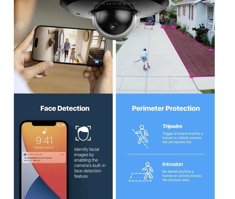 Amcrest ProHD 4MP PTZ Camera Outdoor, 4MP Outdoor Vandal Dome (0093) gallery