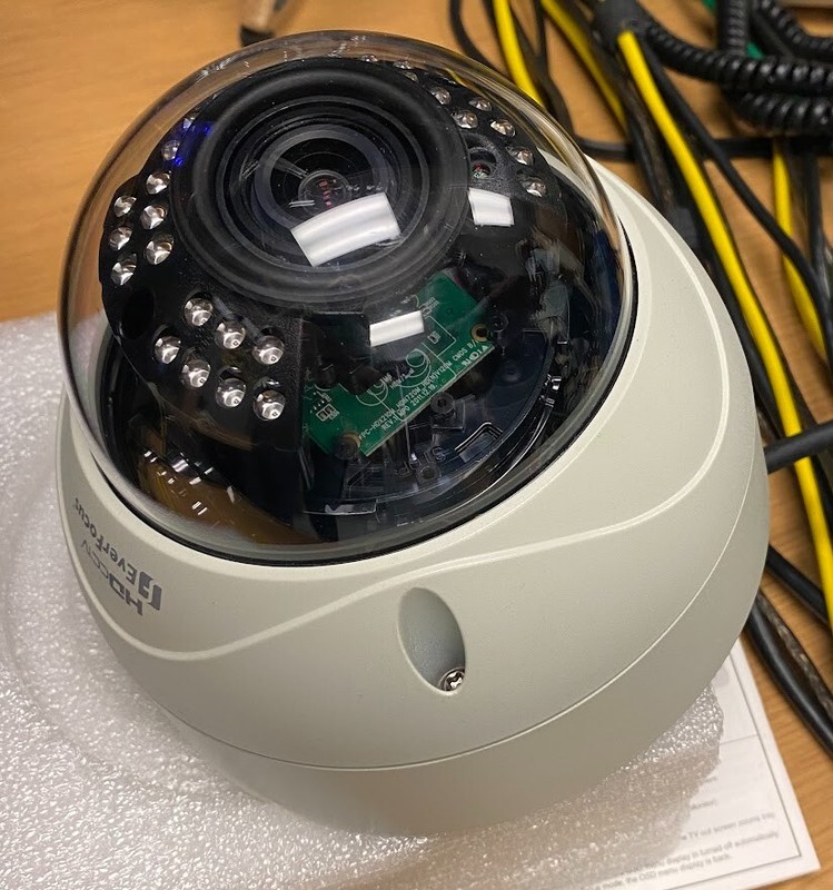 Tested & Working EverFocous HDCCTV Camera IP66 IR Vandal Dome Model: EHH5040