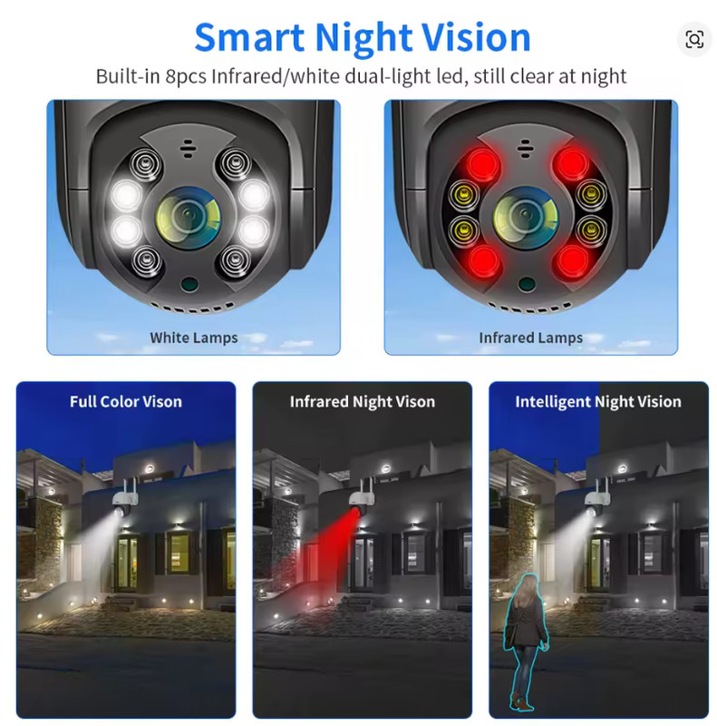 Hiseeu 8MP 4K PTZ Wifi Camera 5x Digital Zoom Ai Human Detect Auto Tracking ONVI gallery