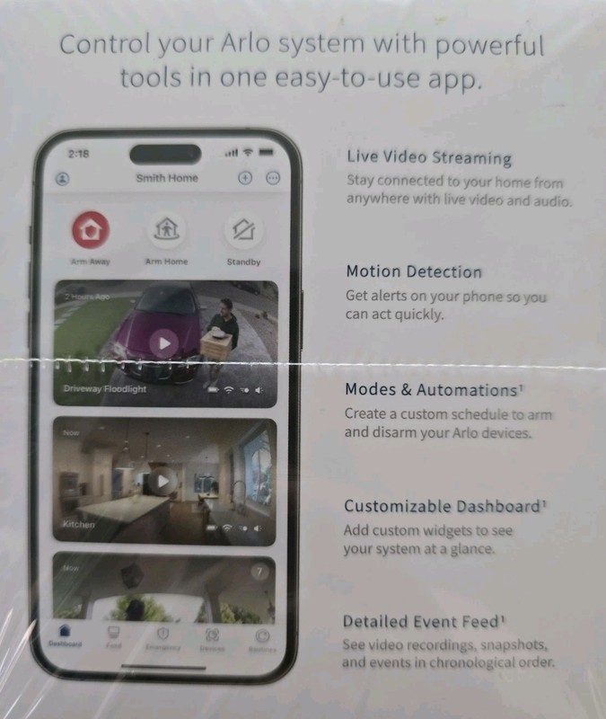 NEW IN BOX ARLO ESSENTIAL INDOOR CAMERA SET OF 2 WIRED 2K 2ND GEN SECURITY gallery