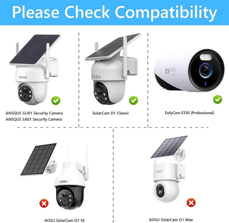 Metal Gutter Mount for AOSU Security Camera Wireless Outdoor (Solarcam D1 Classi gallery