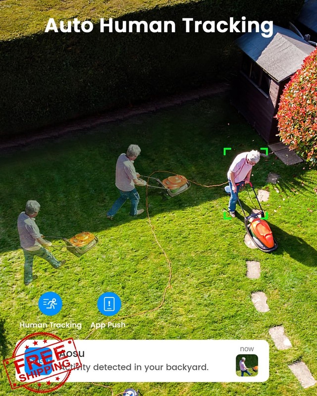 aosu 3K 5MP Solar Camera System Wireless 2 Pack gallery