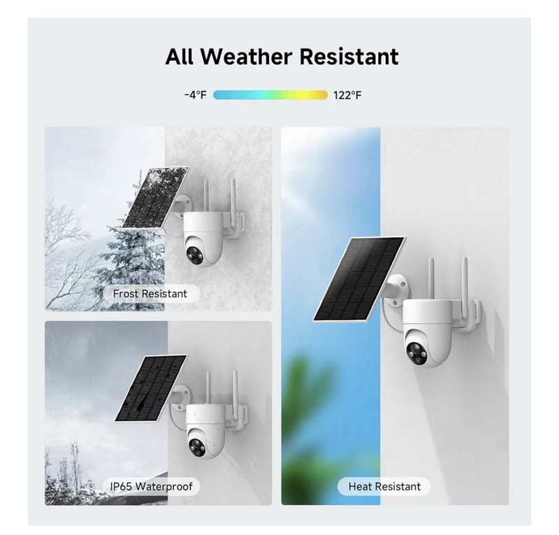 Solar Security Cameras Oculview 2-Pack Wireless Outdoor DL201 New FAST SHIPPING gallery