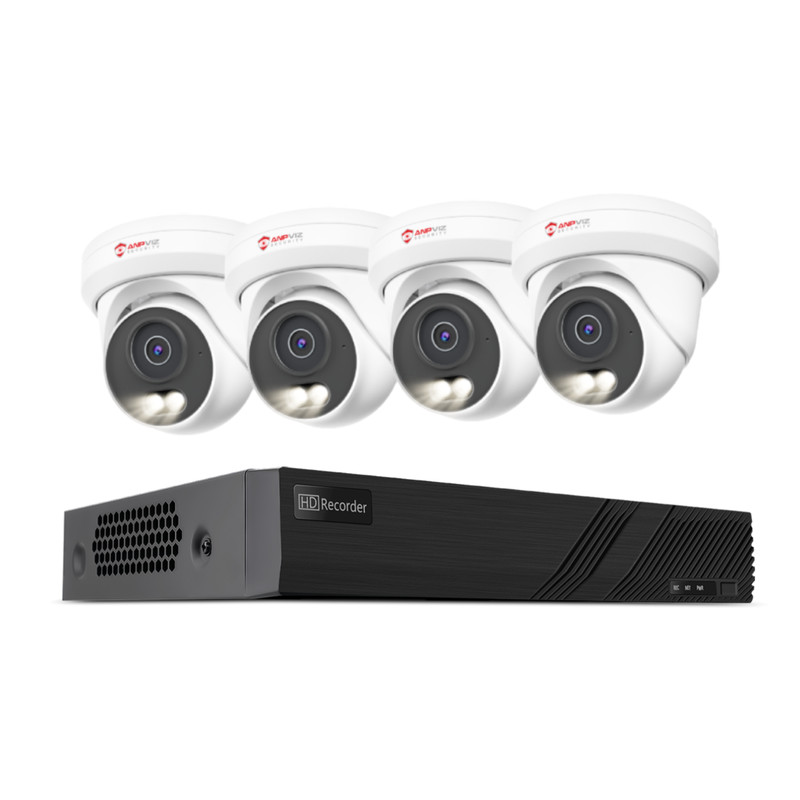 Anpviz 4K 8CH NVR 4MP POE AI Outdoor IP Security Camera System Color Night Audio