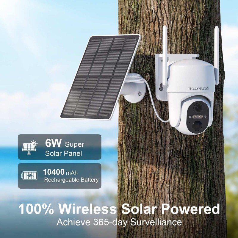 4G LTE Solar-Powered Outdoor Camera with 2K HD & 360° PTZ for Enhanced Security gallery