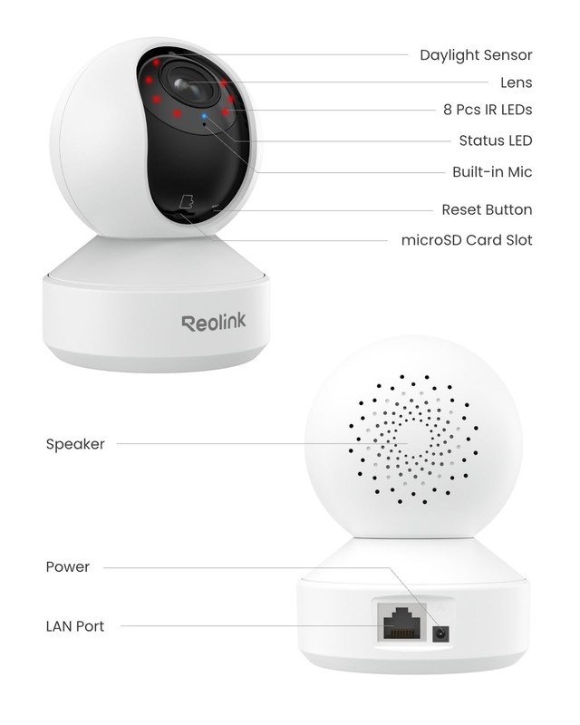 Smart 4K UHD Pan & Tilt Dual-Band Wi-Fi 6 Indoor Security Camera with 3X Opti... gallery