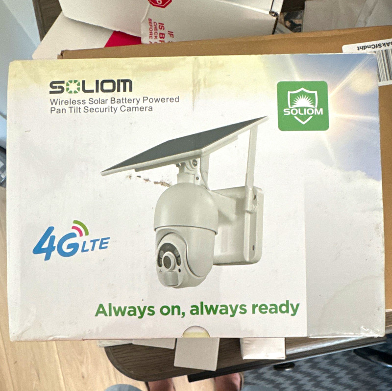 Soliom 4G LTE Wireless Solar/Battery PTZ Outdoor Camera 1080p Motion White