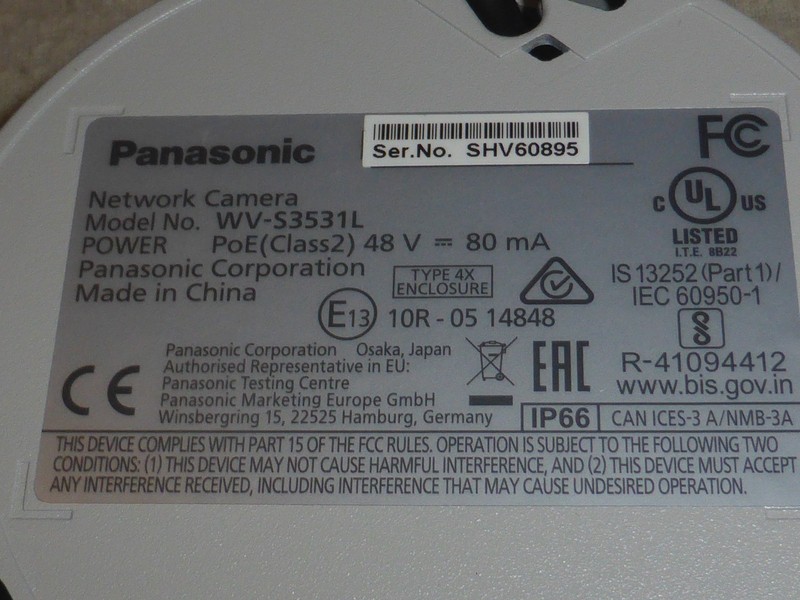 iPRO PANASONIC WV-S3531L OUTDOOR COMPACT DOME NETWORK CAMERA SECURITY PAPERWORK gallery