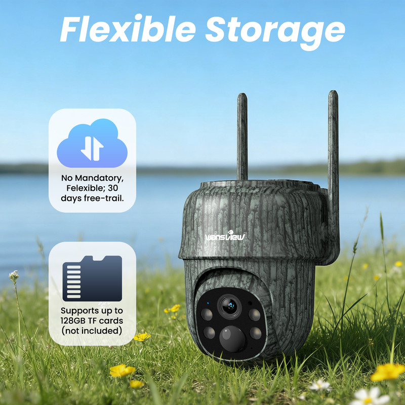 Wansview 4G LTE Cellular Trail Camera Unlimited Data Solar Powered Night Vision gallery
