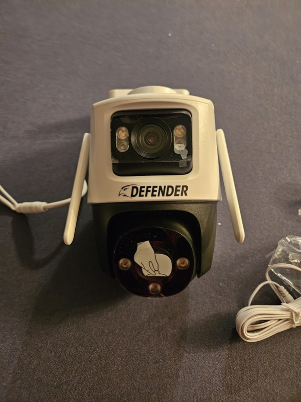Defender GuardPro 3K PLUS Dual Lens PTZ WiFi 6 Plug-in Outdoor Security Camera