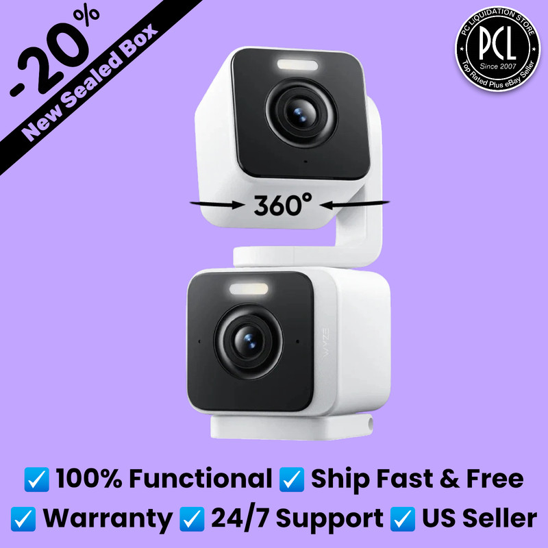 ✅ NEW SEALED: Wyze Duo Cam Pan 2K Wired Dual Pan/Tilt Camera Spotlight In/Out ✅