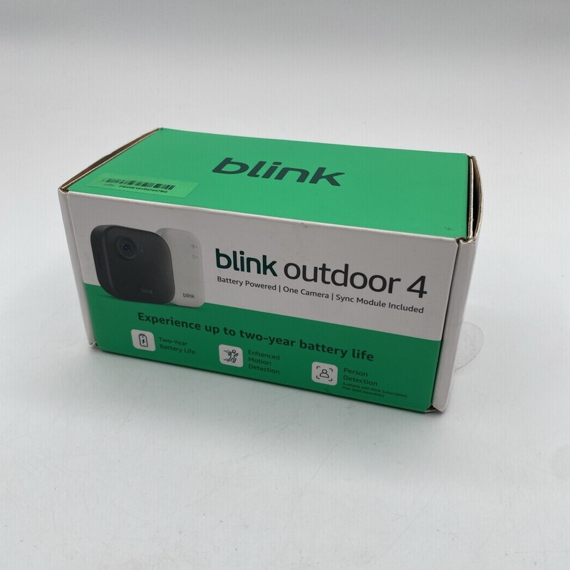 Blink Outdoor 4-Core-Wireless Battery Operated Smart Security Camera Black