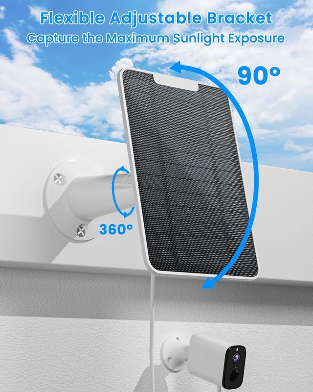 1Pack 5W Solar Panel Charger For Arlo Essential Spotlight/XL Spotlight Camera gallery