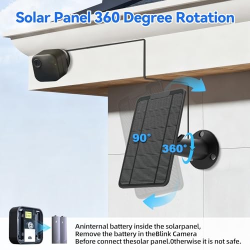 Solar Panel for Blink Camera Outdoor, 6W Solar Panel with Blink 3 & 4-3Packs gallery