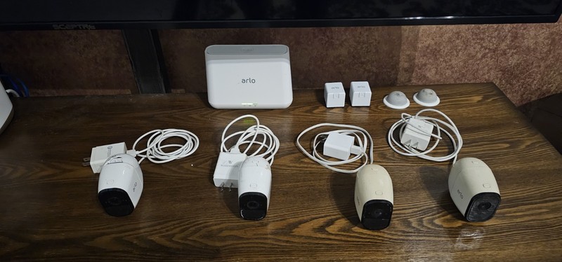 4 Netgear Arlo Pro VMC4030 Wireless 720p Security Cameras and Base Station
