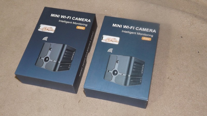 Mini WiFi 1080P Camera With Night Vision Intelligent Monitoring E002 Lot Of Two