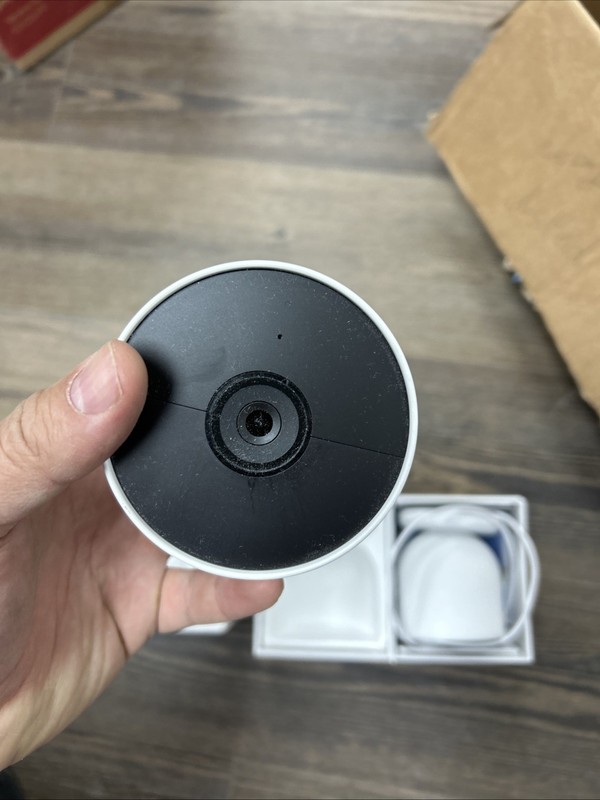 Google Nest Cam Indoor Outdoor Surveillance Camera Snow Pack of 2 Battery Open B gallery