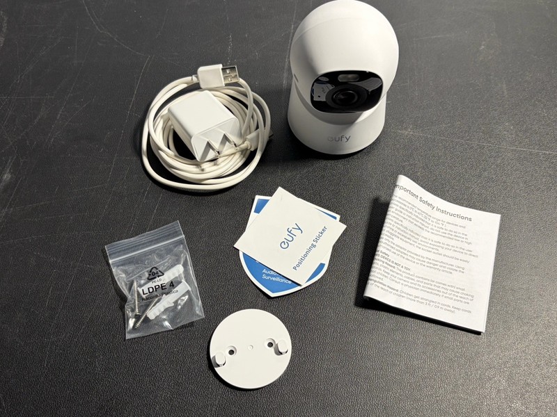Eufy Indoor Cam E30 4K Security Camera Pan & Tilt Apple Home Open Box gallery