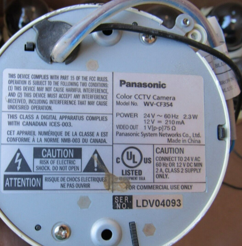 Lot of 10 Panasonic WV-CF354 Fixed Dome Cameras gallery