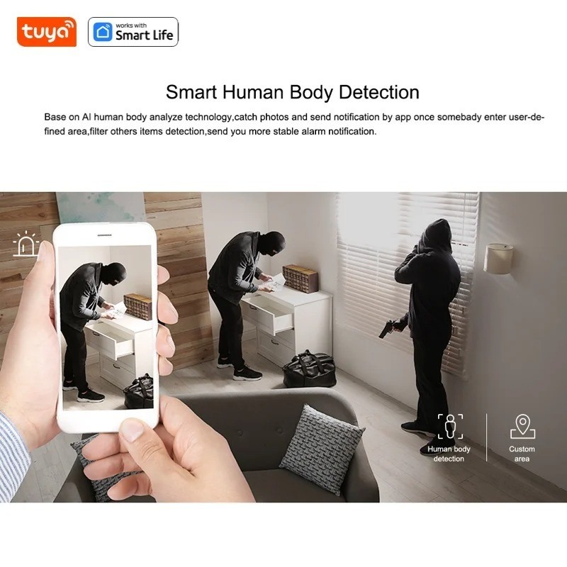 Tuya 1080P WiFi Smart Security Camera Baby Monitor Motion Tracking 2-Way Audio gallery