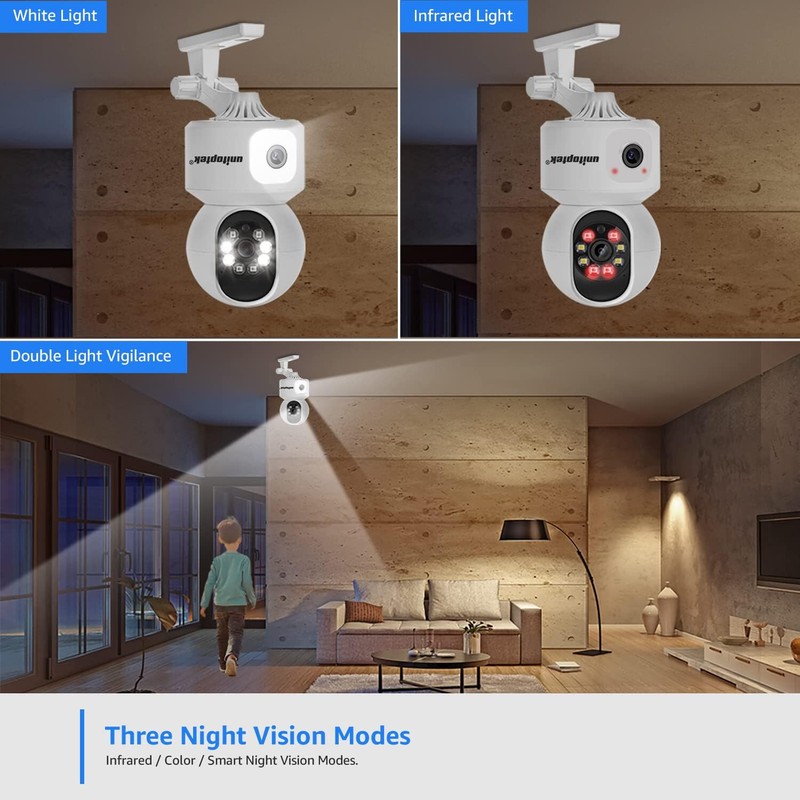 4MP HD WiFi PT Camera Auto Dual Lens / Screens Baby Security Monitor Indoor Home gallery