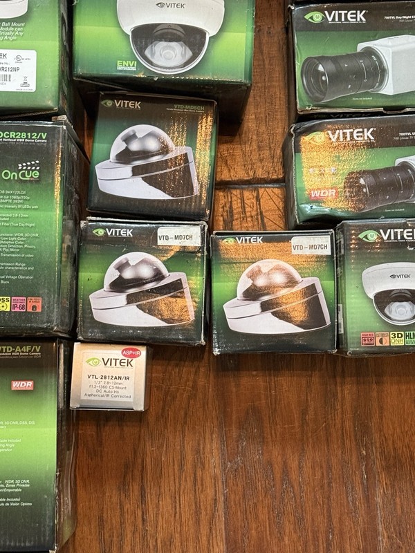 Huge VITEK CCTV Camera Lot Analog IP Dome Bullet IR Cameras NOS gallery