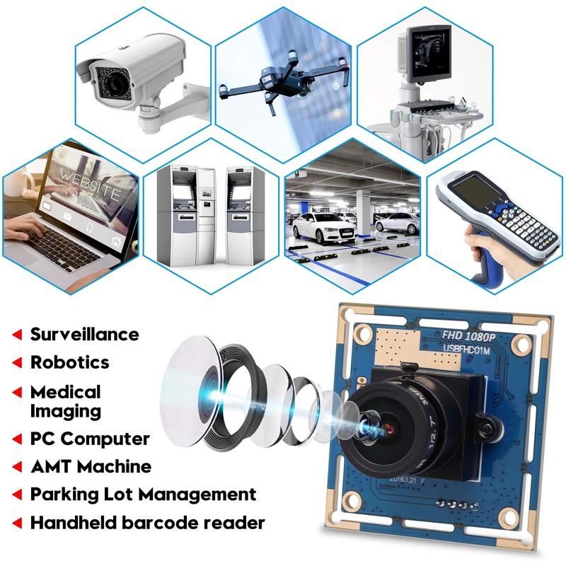 1080P USB for Computer & Raspberry Pi - 30/60/100fps High Speed Board - 2.8mm... gallery