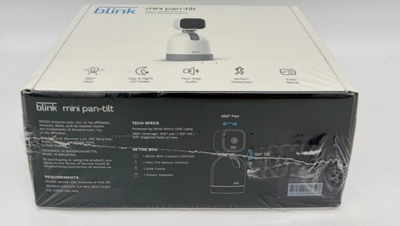 Blink Mini Pan-Tilt Camera Rotating Indoor Plug-In Smart Security Camera White gallery